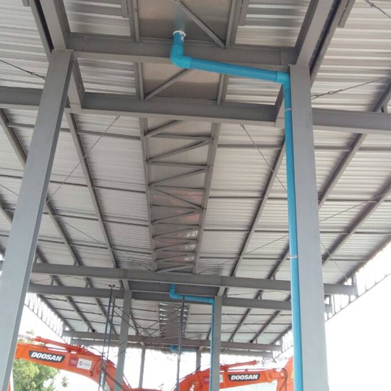 ติดตั้งรางน้ำฝน ปทุมธานี - ส. เจริญการช่าง - ติดตั้งท่อลม